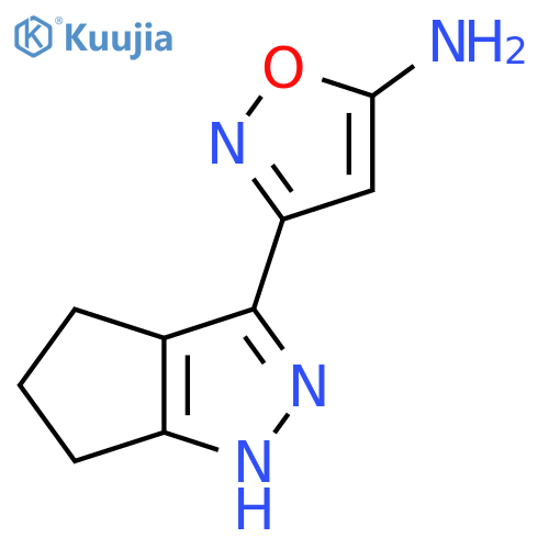3-{1H,4H,5H,6H-cyclopentacpyrazol-3-yl}-1,2-oxazol-5-amine structure