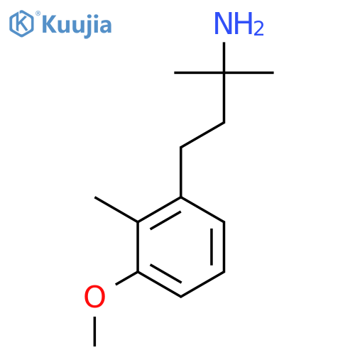 4-(3-methoxy-2-methylphenyl)-2-methylbutan-2-amine structure