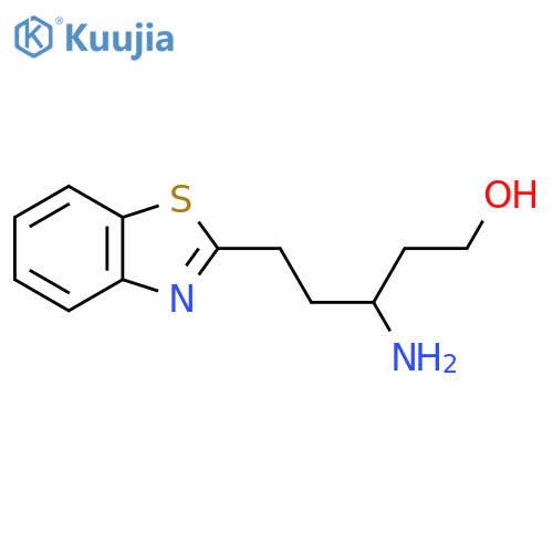3-Amino-5-(1,3-benzothiazol-2-yl)pentan-1-ol structure