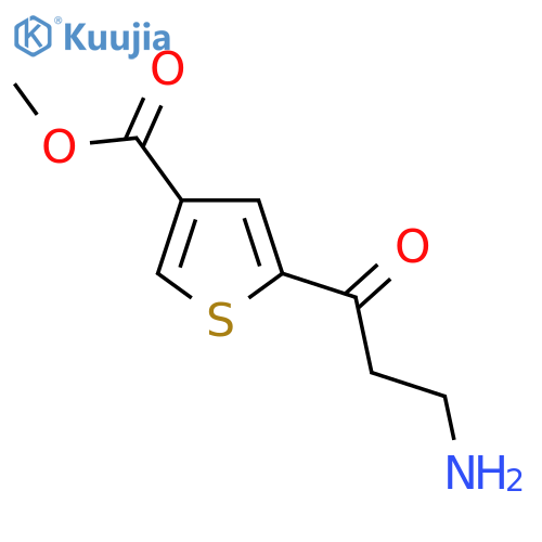 methyl 5-(3-aminopropanoyl)thiophene-3-carboxylate structure