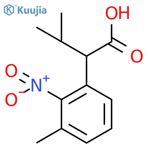 3-methyl-2-(3-methyl-2-nitrophenyl)butanoic acid structure