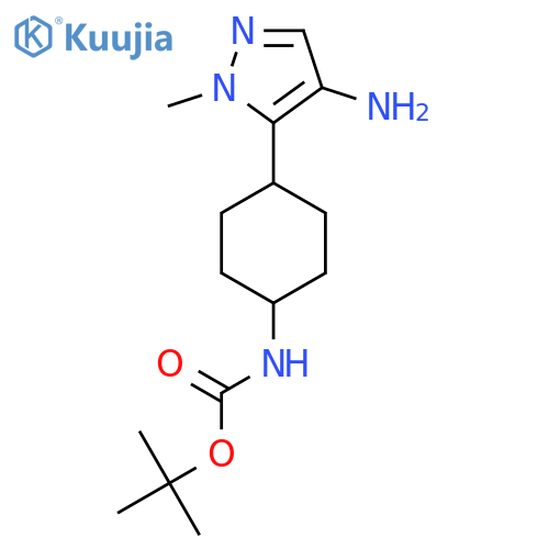 tert-butyl N-4-(4-amino-1-methyl-1H-pyrazol-5-yl)cyclohexylcarbamate structure
