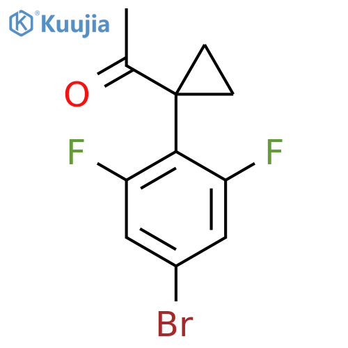 1-1-(4-bromo-2,6-difluorophenyl)cyclopropylethan-1-one structure