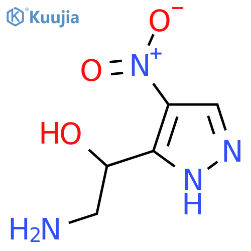 2-amino-1-(4-nitro-1H-pyrazol-3-yl)ethan-1-ol structure