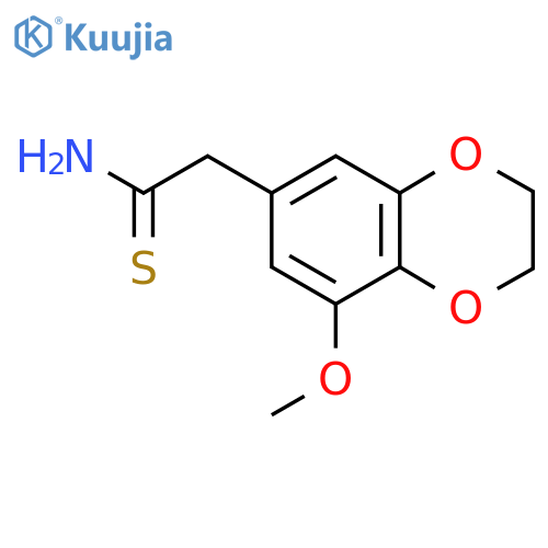 2-(8-methoxy-2,3-dihydro-1,4-benzodioxin-6-yl)ethanethioamide structure