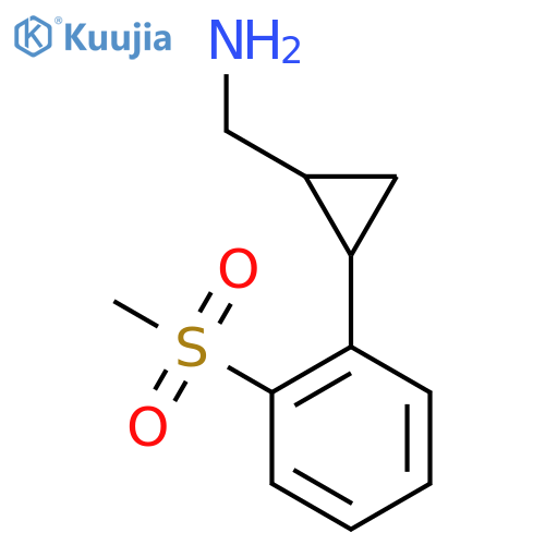 2-(2-methanesulfonylphenyl)cyclopropylmethanamine structure