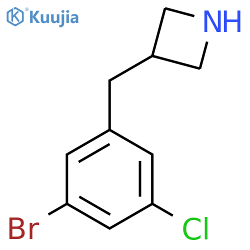 3-(3-bromo-5-chlorophenyl)methylazetidine structure