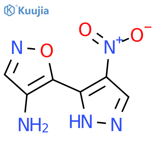 5-(4-nitro-1H-pyrazol-3-yl)-1,2-oxazol-4-amine structure