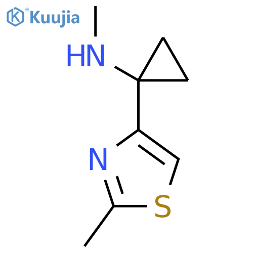 N-methyl-1-(2-methyl-1,3-thiazol-4-yl)cyclopropan-1-amine structure
