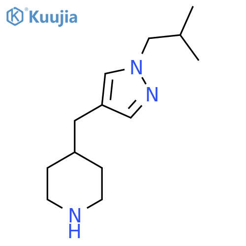 4-{1-(2-methylpropyl)-1H-pyrazol-4-ylmethyl}piperidine structure