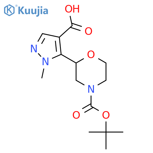 5-{4-(tert-butoxy)carbonylmorpholin-2-yl}-1-methyl-1H-pyrazole-4-carboxylic acid structure