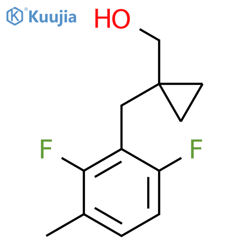 {1-(2,6-difluoro-3-methylphenyl)methylcyclopropyl}methanol structure