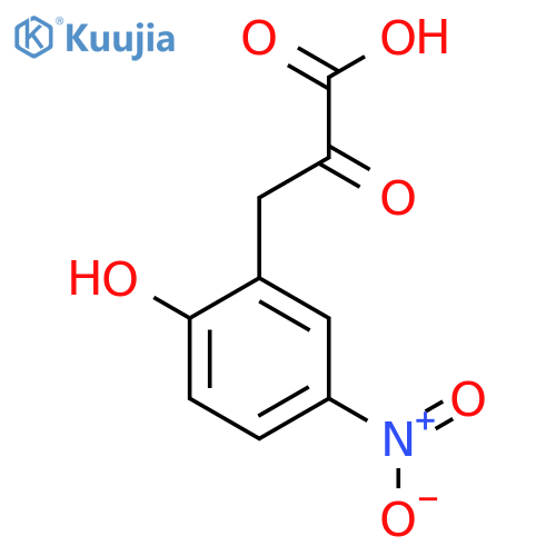 3-(2-hydroxy-5-nitrophenyl)-2-oxopropanoic acid structure