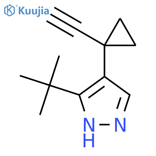 3-tert-butyl-4-(1-ethynylcyclopropyl)-1H-pyrazole structure