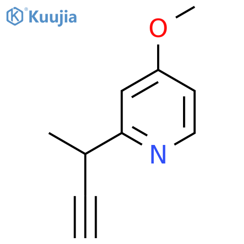 2-(but-3-yn-2-yl)-4-methoxypyridine structure