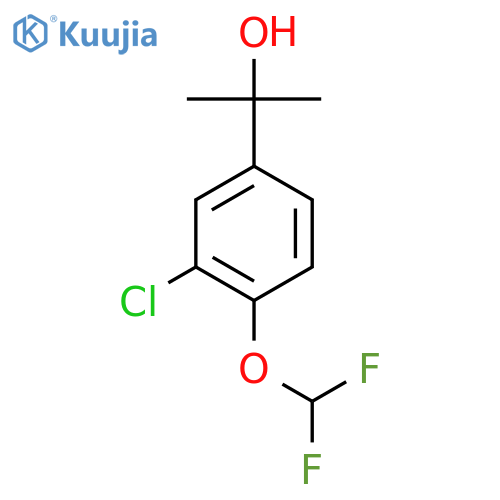 2-3-chloro-4-(difluoromethoxy)phenylpropan-2-ol structure