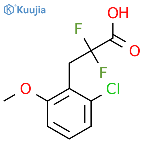 3-(2-chloro-6-methoxyphenyl)-2,2-difluoropropanoic acid structure