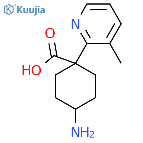 4-amino-1-(3-methylpyridin-2-yl)cyclohexane-1-carboxylic acid structure