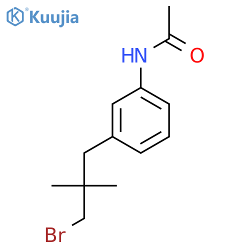 N-3-(3-bromo-2,2-dimethylpropyl)phenylacetamide structure