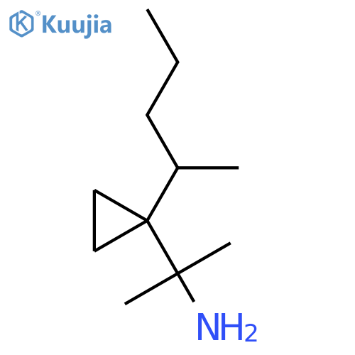 2-1-(pentan-2-yl)cyclopropylpropan-2-amine structure