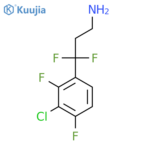 3-(3-chloro-2,4-difluorophenyl)-3,3-difluoropropan-1-amine structure