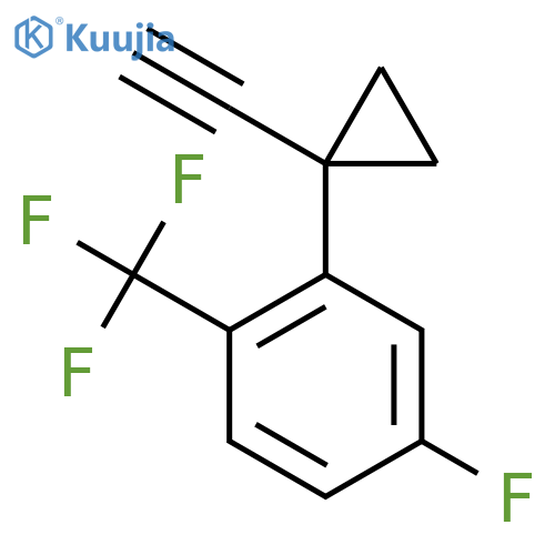 2-(1-Ethynylcyclopropyl)-4-fluoro-1-(trifluoromethyl)benzene structure