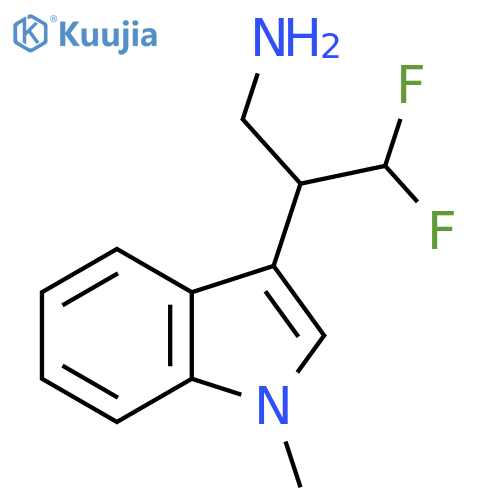 3,3-difluoro-2-(1-methyl-1H-indol-3-yl)propan-1-amine structure