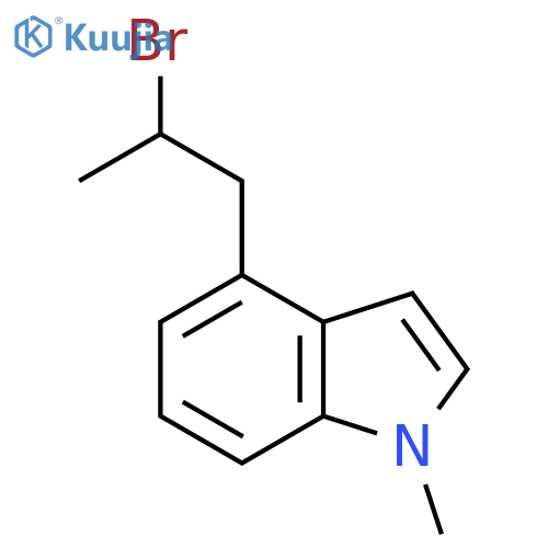 4-(2-bromopropyl)-1-methyl-1H-indole structure