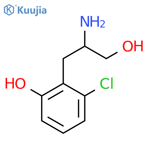 2-(2-amino-3-hydroxypropyl)-3-chlorophenol structure