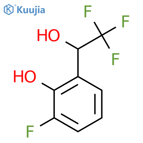2-fluoro-6-(2,2,2-trifluoro-1-hydroxyethyl)phenol structure