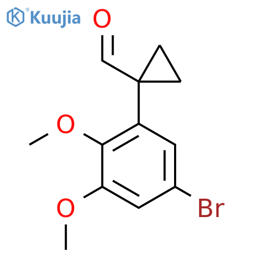 1-(5-bromo-2,3-dimethoxyphenyl)cyclopropane-1-carbaldehyde structure