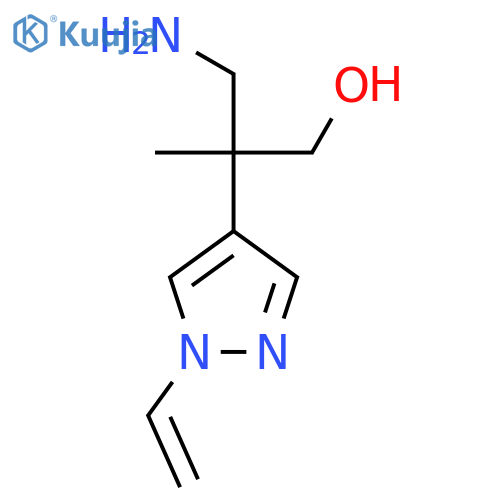 3-amino-2-(1-ethenyl-1H-pyrazol-4-yl)-2-methylpropan-1-ol structure