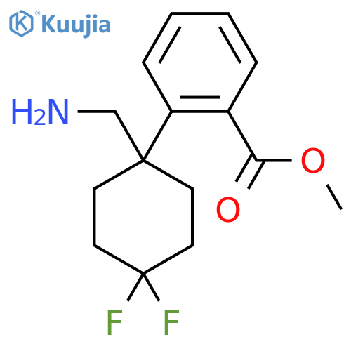 methyl 2-1-(aminomethyl)-4,4-difluorocyclohexylbenzoate structure