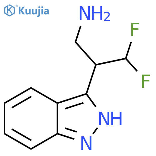 3,3-difluoro-2-(1H-indazol-3-yl)propan-1-amine structure