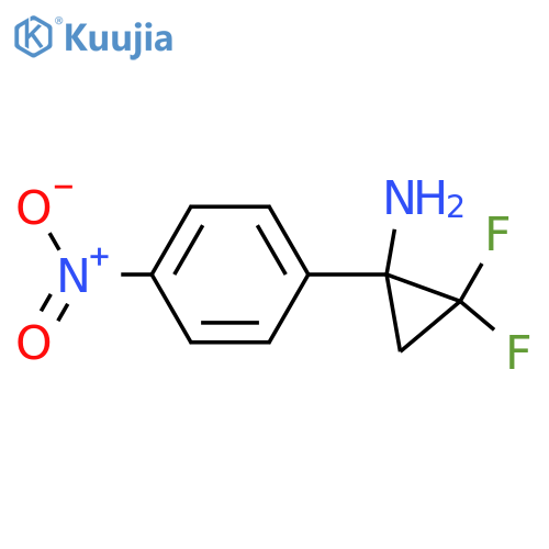 2,2-difluoro-1-(4-nitrophenyl)cyclopropan-1-amine structure