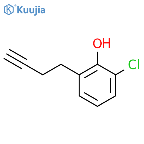 2-(but-3-yn-1-yl)-6-chlorophenol structure