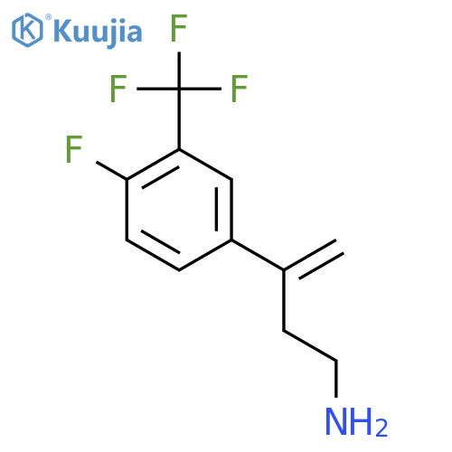 3-4-fluoro-3-(trifluoromethyl)phenylbut-3-en-1-amine structure