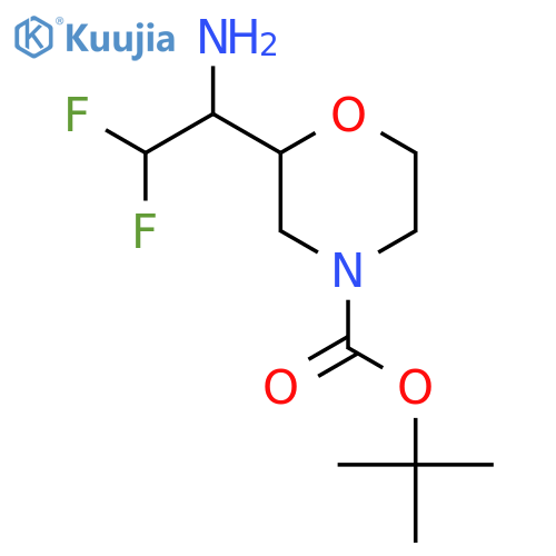 Tert-butyl 2-(1-amino-2,2-difluoroethyl)morpholine-4-carboxylate structure