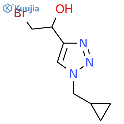 2-bromo-1-1-(cyclopropylmethyl)-1H-1,2,3-triazol-4-ylethan-1-ol structure
