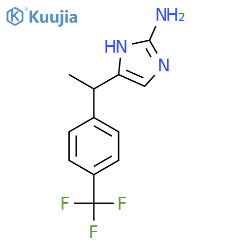 5-{1-4-(trifluoromethyl)phenylethyl}-1H-imidazol-2-amine structure