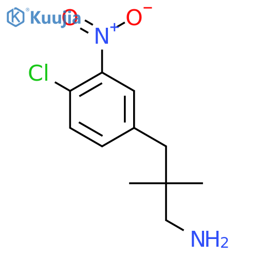 3-(4-chloro-3-nitrophenyl)-2,2-dimethylpropan-1-amine structure