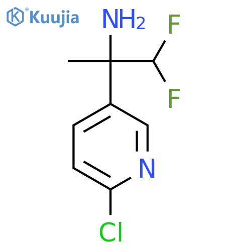 2-(6-chloropyridin-3-yl)-1,1-difluoropropan-2-amine structure