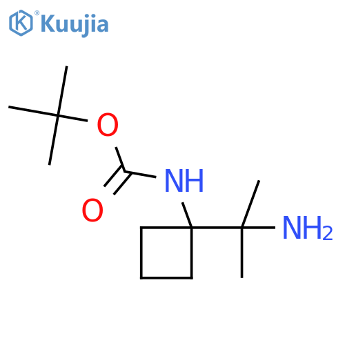 tert-butyl N-1-(2-aminopropan-2-yl)cyclobutylcarbamate structure