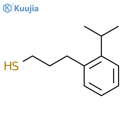 3-2-(propan-2-yl)phenylpropane-1-thiol structure