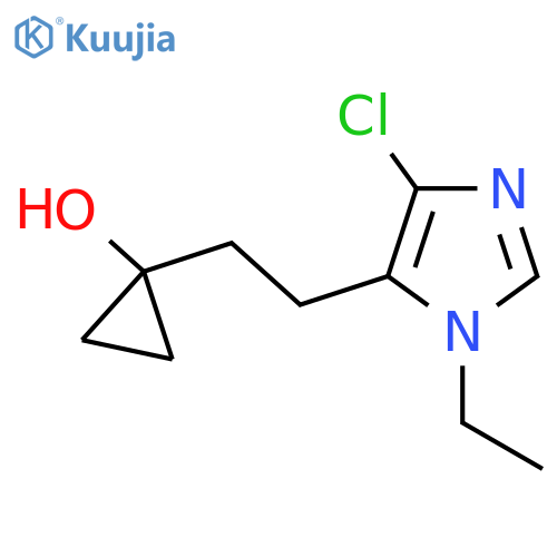 1-2-(4-chloro-1-ethyl-1H-imidazol-5-yl)ethylcyclopropan-1-ol structure