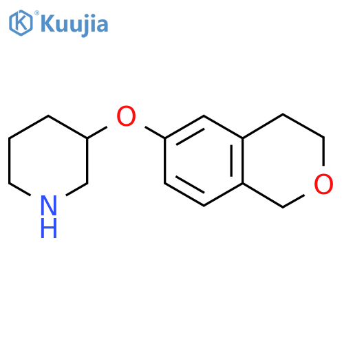 3-(3,4-dihydro-1H-2-benzopyran-6-yloxy)piperidine structure