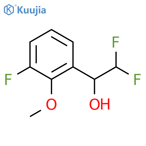 2,2-difluoro-1-(3-fluoro-2-methoxyphenyl)ethan-1-ol structure