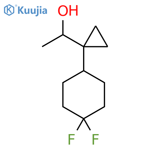1-1-(4,4-difluorocyclohexyl)cyclopropylethan-1-ol structure