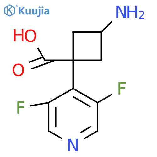 3-amino-1-(3,5-difluoropyridin-4-yl)cyclobutane-1-carboxylic acid structure