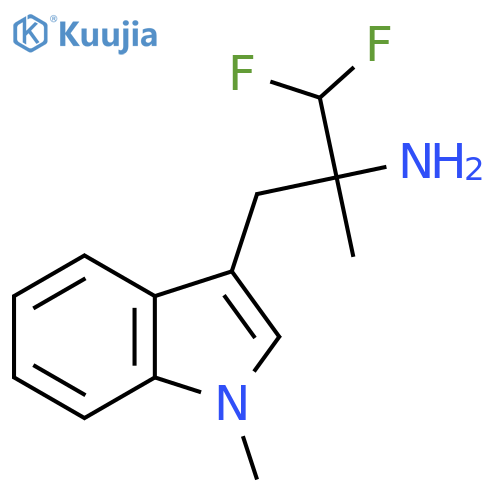 1,1-difluoro-2-methyl-3-(1-methyl-1H-indol-3-yl)propan-2-amine structure